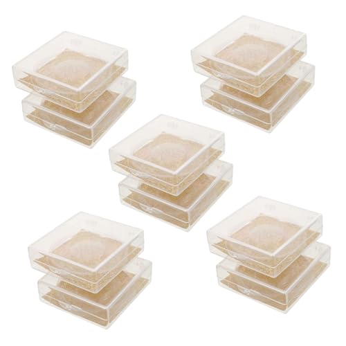 NOLITOY 10個睫毛ケース 軽量コンパクトで密閉可能な人工まげ収納ボックス 持ち運びに便利なトラベル用メイクオーガナイザー ゴールデンカ