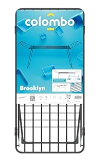 Colombo Stendibiancheria Estensibile Brooklyn | Stendino Allungabile in Acciaio Antiruggine con Fili Telescopici XXL Antipiega 195-260cm, Blocco Ali e Porta Grucce | Stenditura 25m | Made in Italy