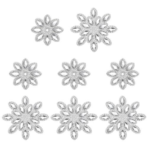 FINGERINSPIRE 8 Stück Strass Blumen Applikationen