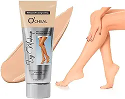 O'CHEAL Creme de maquiagem impermeável para pernas, cobertura de tatuagem sem transferência e corretivo para cicatrizes, base corporal de longa duração para pele impecável, cobertura de varizes nas