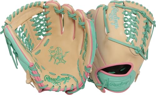 Rawlings | Heart of THE Hide Series Baseball Glove | 11.5" | RHT | Modified Trap-Eze Web | Camel/Mint by Rawlings - Used condition - US$245.02