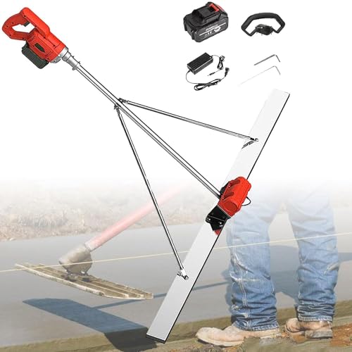 RèGle Nivellement Ciment Chape éLectrique Kit vibratoire pour Chape à béton, Outil de Finition pour Chape électrique, Structure Triangulaire Fixe, Anti-Vibrations, règle de nivelleme