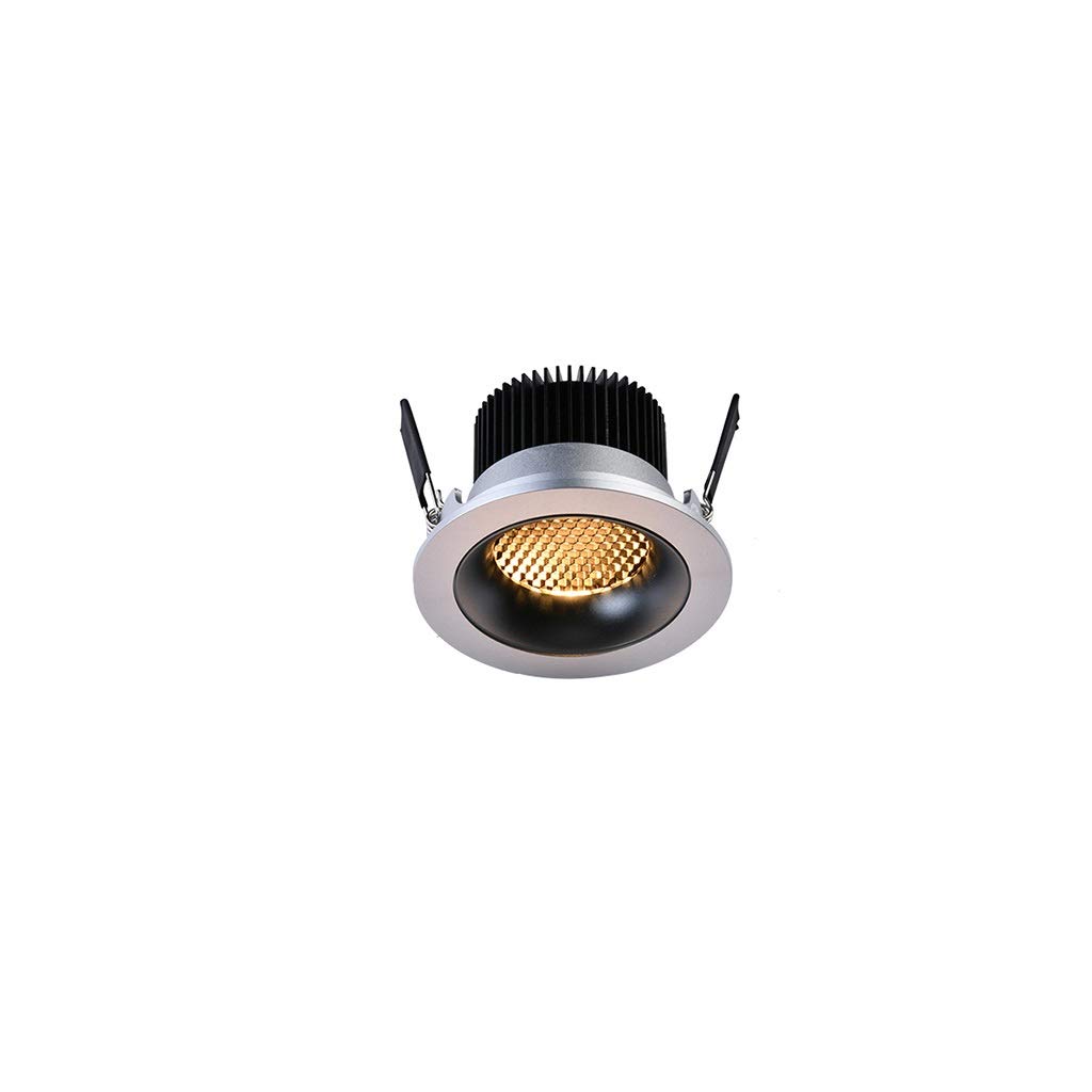 Anti-Grare Spotlights LED Embedded Black Sufit Wall Wall Downlight Downlight Home Aisle(Nero,Warm light)