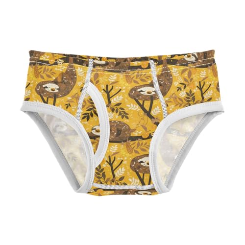 visesunny Boys Potty Training Underwear Animal Sloth Leaf Breathe Cotton Briefs Size 2T-8Y for Toddler