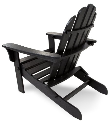 Trex Outdoor Furniture By Polywood Txa53Cb Cape Cod Folding Adirondack Chair, Charcoal Black #TOP2