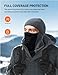 AstroAI Balaclava Ski Mask Winter Fleece Thermal Face Mask Cover for Men Women Warmer Windproof Breathable, Cold Weather Gear for Skiing, Outdoor Work, Motorcycling, Snowboarding, Grey-M, 21.5-23