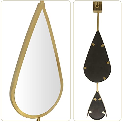 Baodanfu Wall Mirror Decorative Mirrors Mounted Decor Tear Drop Shape Gold For Bedroom Living Room Entryway Bathroom Vanity ,5-Pack #TOP2