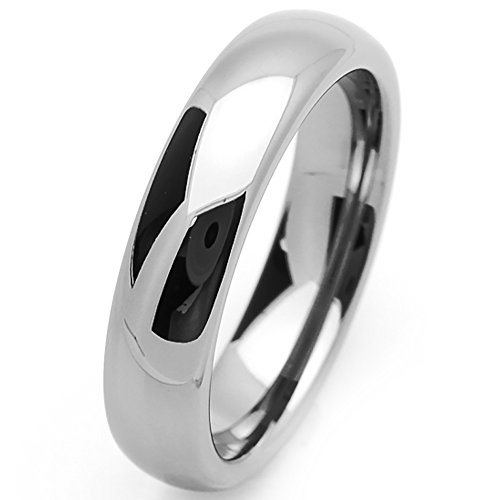 Double Accent 5Mm Comfort Fit Stainless Steel Wedding Band Classic Domed Ring (Size 5 To 12) Size 10 #TOP2