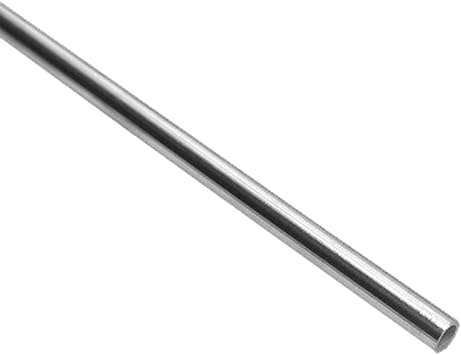 Unifizz 304 Stainless Steel Capillary Metal Tube Tubing 1mm ID 2mm OD 250mm Length 0.5mm Wall Seamless Straight Pipe Tubing for DIY Draft Hollow Decoration Frame Models Hobby 1 PCS