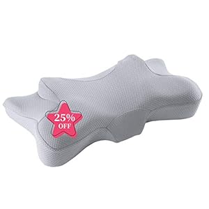 MARNUR Nackenstützkissen Kissen Kopfkissen Memory-Schaum Kissen(Memory Foam) +grau waschbare Kisseneinzug