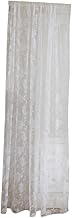 ORFOFE 1 Peça Cortinas Transparentes Cortinas Florais Cortinas Brancas Janela De Tule Cortinas Transparentes De Voile Flores Brancas Grande Flor De Peônia Cortina Branca Transparente