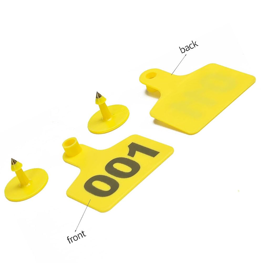 Kolczyki dla zwierząt gospodarskich z numerami 001-500 Wielokolorowe, wiele rozmiarów(Green 7.5 * 10cm,001 100)