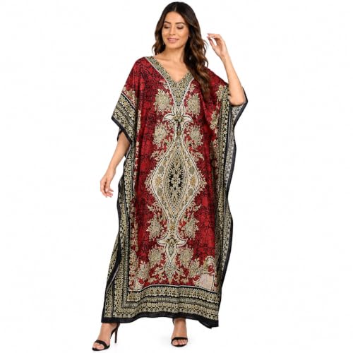 Image of Art Of Creation Women Kaftan Dress Tunic Long Maxi Plus Size