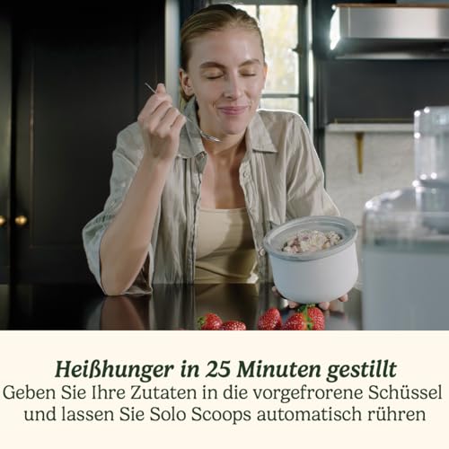 Cuisinart Solo Scoops Ice Cream Maker | Hausgemachtes Gelato & Eismaschine in 25 Minuten | Sorbet Maker | Frozen Yogurt Maker | Kompakt, platzsparend | 475ml Rührschüssel | ICEM10 – Bild 5