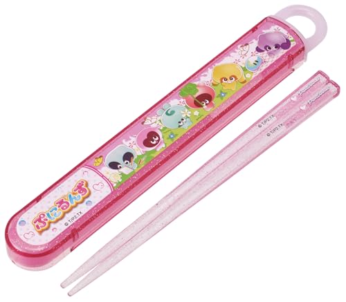 スケーター(Skater) 箸 箸箱 セット 子供用 お弁当 16.5cm 日本製 食洗機対応 スライド式 ぷにるんず 女の子 ABS2AMAG-A