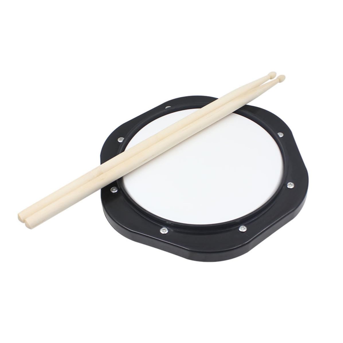 Pad de Práctica de Batería de 10 Pulgadas con Base Antideslizante y Buen Rebote, Hecho de Abs y Madera, Incluye Baquetas para Bateristas Nuevos