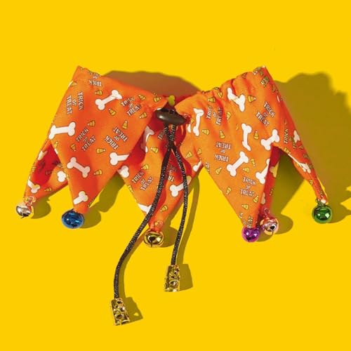 Cachecol de Halloween para Animais de Estimação, Lindo Cachecol Ajustável Com Coleira para Animais d