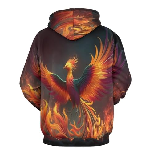 Sweatshirt homme phénix pull oversize ample et confortable pour masquer les formes - 3