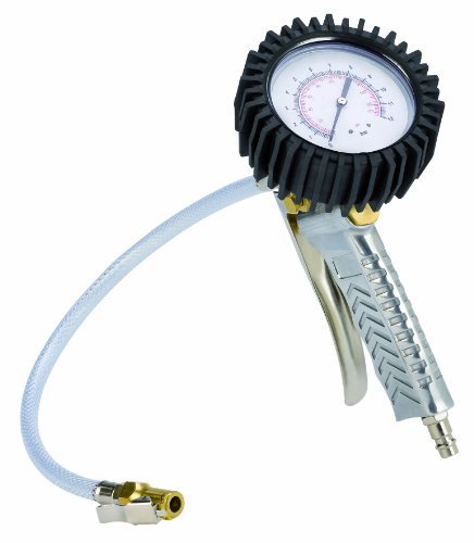 Manomètre de précision pour pneu Einhell avec flexible de 44cm et accessoires - 2