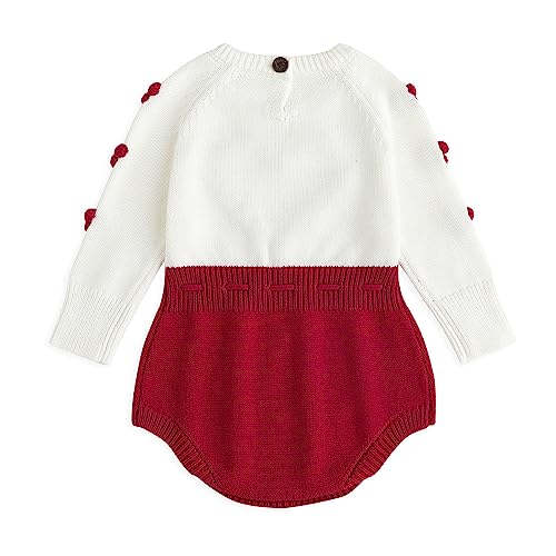 Simplee kids Baby Boys’ Girls’ Knitted Romper Jumpsuit Long Sleeve Onesie Bodysuits One Piece Outfits Sweater2