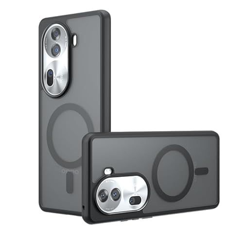 YYKEXING Compatible with Oppo Reno 11 Pro Anti-Fall Built-in Magnetic adsorption Shockproof Mobile Phone case Black