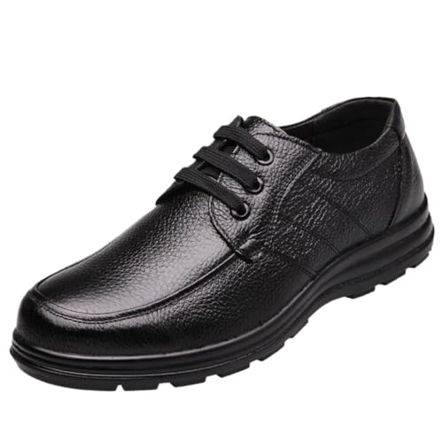 Dress Shoes for Men Men's Patent Leather Toe Cap Loafers Soft Non-Slip Rubber Casual Shoes for Comfort and Style