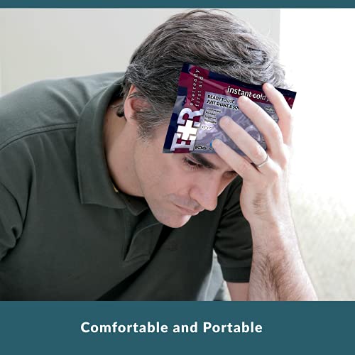 Ever Ready First Aid Disposable Cold Compress Therapy Instant Ice Pack For Injuries 4.5" X 7" - 3 Pack #TOP4