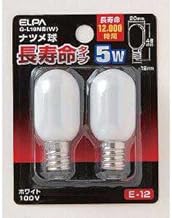 ELPA G-L10NB(W) Long Jujube Bulb Lighting E12 5W White