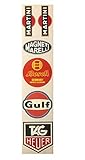  24/7stickers MG641 XL/ 6X Aufkleber Racing Breite je ca. 8,5 cm Rennsport Oldtimer Rally Vintage Retro Tuning V8