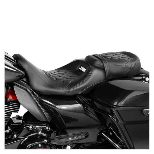 Asiento Touring para conductor de moto Glide y Road King con acabado premium anatómico 6
