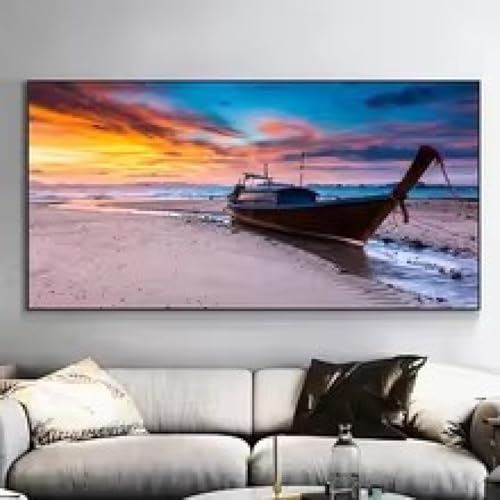 Affiche paysage océan déco pour une chambre parentale zen