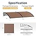 VIVOHOME Polycarbonate Window Door Awning Canopy Brown with Black Bracket 40 Inch x 80 Inch