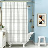 Cortina de Baño 175 x 295 cm Lavable, Impermeable Poliéster Cortina Ducha con...