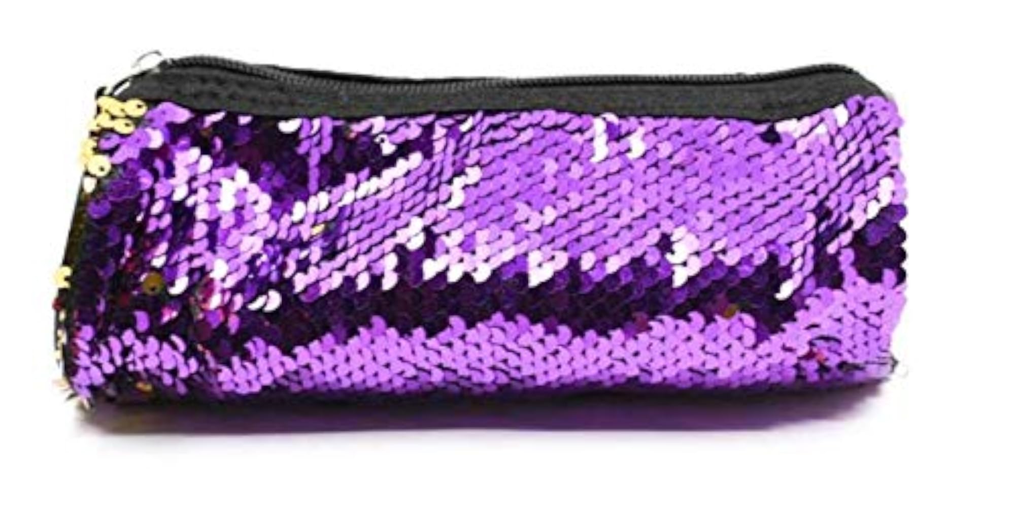 Magic Side Round Sequin Cosmetic Bag Flip Double Color Handbag Pouch