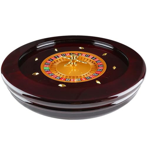 Roulette-Rad – Deluxe-Holz-Tisch-Roulette für den Heimspielabend, professionelle Qualität, Freizeit-Tischspiel