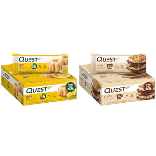 Quest Nutrition Barras Proteínas Lemon Cake y S'mores, 12 unidades miniatura 1