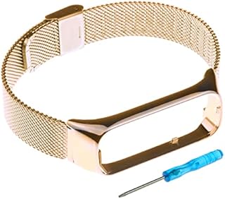 Uhrarmband Ersatz Kompatibel mit Samsung Galaxy Fit 2 Uhrenarmband aus Edelstahl Zink Legierung Einstellbar Armband für Uhr Zubehör Rosegold