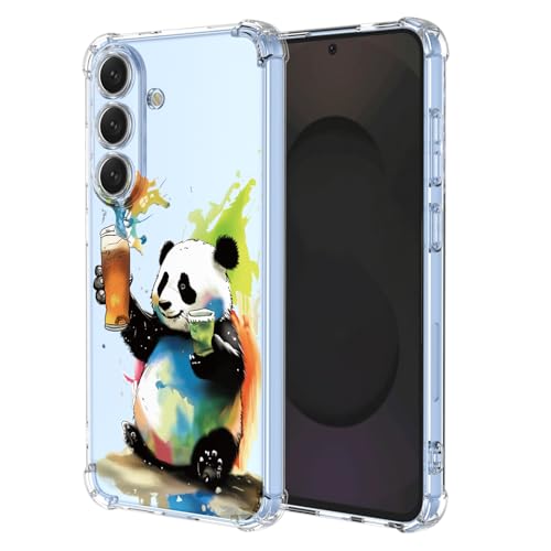 XINYEXIN Coque pour Samsung Galaxy S25 FE 5G Transparent - Série Colorée de Graffitis d'art Cool,...