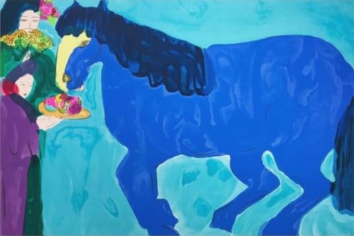 Image d'art mural abstrait Walasse Ting grand tableau decoration interieure