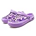 Women’s Garden Clogs Shoes Air Cushion Comfortable Slip on Lightweight Summer Sandals Adjustable Straps Lady EVA Clog Anti Slip Beach Pool Water Shoes Quick Drying Kitchen Yard Home Slippers Purple 41