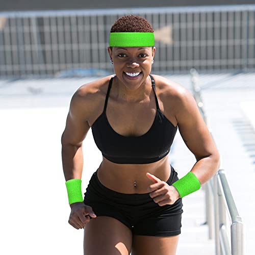 Set di fasce per il sudore sportive, da polso, a