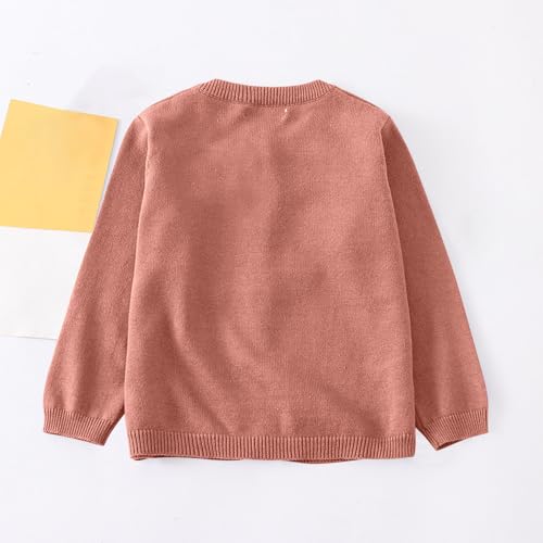 Knit Cardigan for Kids Girls Button Down Long Sleeve Open Front Sweater Toddler Long Sleeve Soft Plain Coats Clothes3