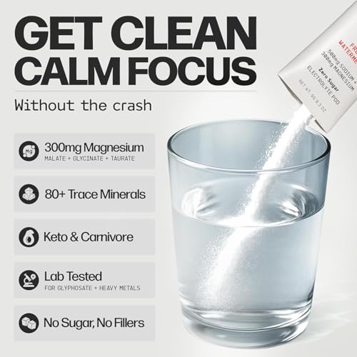 Image of Triple Magnesium Electrolyte Powder Packets, Variety 12 Count, Sugar Free Hydration Drink Mix, Glycinate Taurate Malate + Trace Minerals, Keto /Fasting /Carnivore - Watermelon Raspberry Lemon Lime