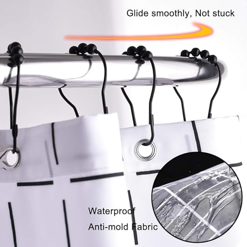 Barre de rideau de douche incurvée, tringle de rideau de bain incurvée - Installation facile, barres de baignoire en forme de L, tringle d'angle murale extensible pour salle de bain (70 x 95