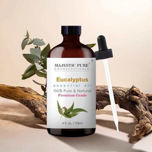 Image of Majestic Pure Eucalyptus Essential Oil for Diffuser - 4 Fl Oz (Pack of 2) | 100% Natural Essentials Oils for home fragrance, diffuser use, massage, DIY candles, DIY soaps, Aromatherapy
