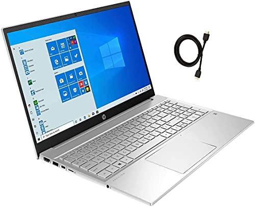 Image of HP 2021 Pavilion 15.6inchFHD IPS Touchscreen Premium Laptop, AMD 8-Core Ryzen 7 4700U (Beat i7-8550U), 16GB RAM, 512GB PCIe SSD, Backlit Keyboard, Windows 10 Home + Woov Laptop Sleeve Bundle,Silver