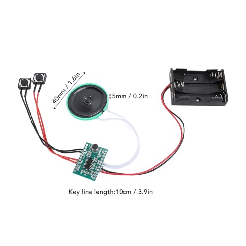 Módulo de Voz Com Chip de Voz Gravável, Cartões Diy, Reprodução de Chip de Som, Gravação de Linha Ch