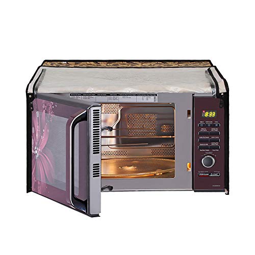 Image of DREAM KING Stylish Design & Printed Microwave Oven Cover Full Closure |waterproof & Dustproof Oven Cover Suitable for All Models - Multicolour SA56