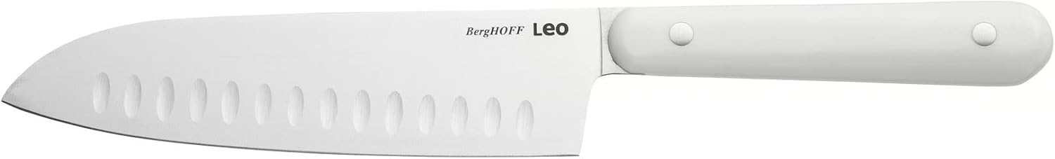 BergHOFF Spirit 7Pc Knife Block Set, Kitchen Knives, Wood Block, Stainless Steel Sharp Blade, Anti-skid Base, Strong Magnet for Scissors