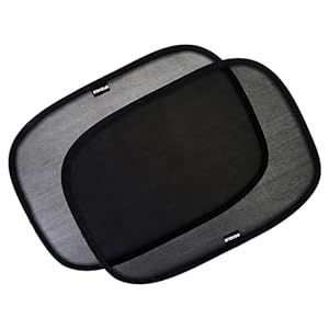 Enovoe Car Window Shades for Baby (2 Pack) – 21″x14″ Sun Shade Blocker, Cling – Glare Shield and UV Rays Protection for Your Child – Side Window Screens for SUV- Mesh Window Shades for car Baby